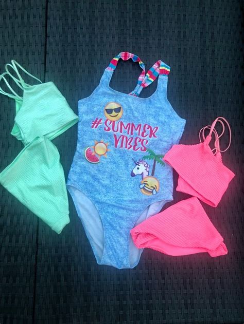 2x Bikini Set 1x Badeanzug Gr 146 152 10 12Y H M Kaufen Auf Ricardo