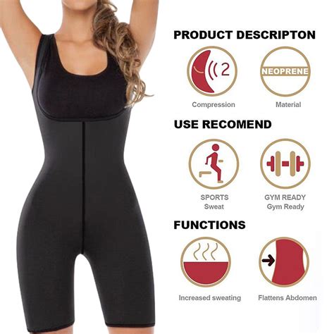 New Women Neoprene Sauna Suit Full Body Shaper Ultra Sweat Fitness Yoga