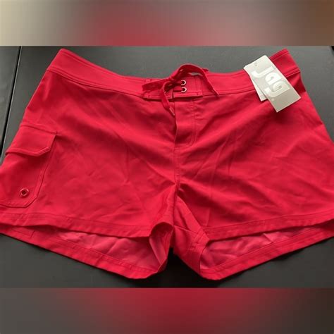 Jag Jeans Shorts Jag Swim Shorts Red Size L Tie Waistbandzipper Nwt