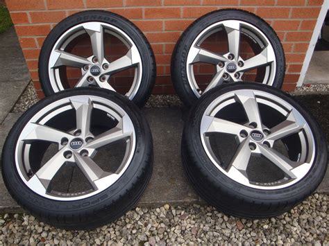 Sold Genuine Audi A3 S3 RS3 18 Quattro Rotor Alloys Wheels Dunlop