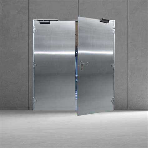 Porte Inox Coupe Feu 1h 2 Vantaux Egaux