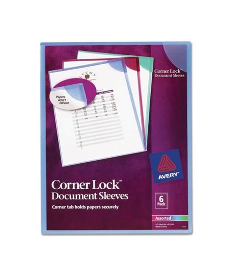 Avery Corner Lock Document Sleeves