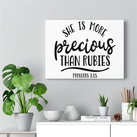 Trinx Precious Than Rubies Proverbs 3 15 Christian Wall Art Bible Verse