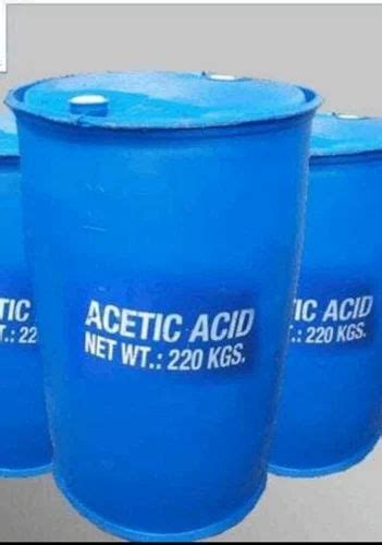 White Pure Glacial Acetic Acid Imported Drums Packaging Size Kg