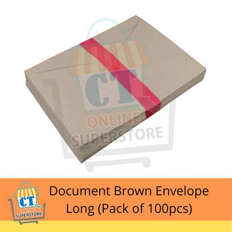 Document Brown Envelope Long Pack Of Pcs Shopee Philippines