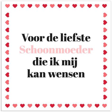 Tegeltje Moederdag Voor De Liefste Schoonmoeder Die Ik Mijn Kan Wensen