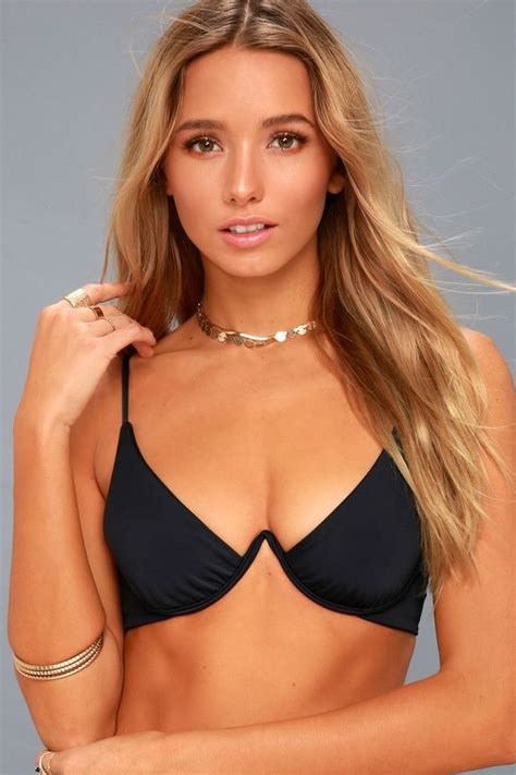 The Kaohs Mia Black Bikini Top Is A Treat For The Beach Sleek Stretch