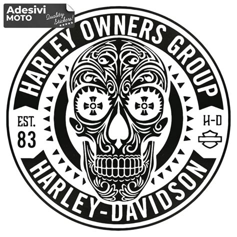 Harley Davidson Motorcycles Skull Sticker Fuel Tank Fender Helmet