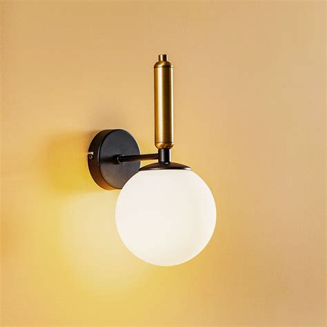 Nalo Wall Light Black Brass Lights Ie