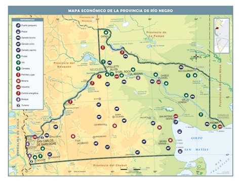 Mapa económico de la provincia de Río Negro Mapas Turismo Rio negro