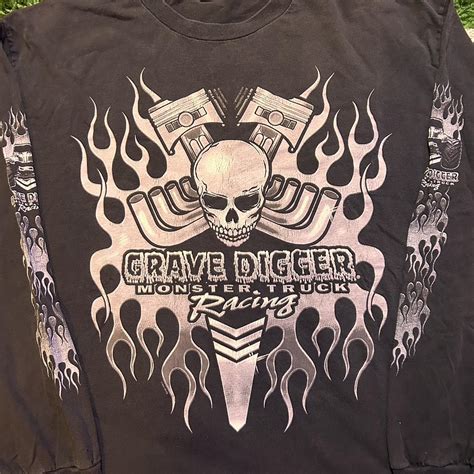 Grave Digger Monster Truck Long Sleeve Sz Depop