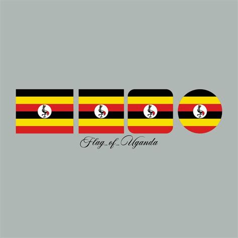 flag of uganda nation design artwork 21854049 Vector Art at Vecteezy