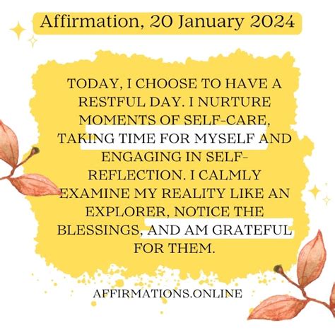 Affirmation 05 January 2024 Affirmations Online