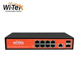 Wi Tek Ge Sfp Full Giga Af At Managed Poe Switch With Port Poe