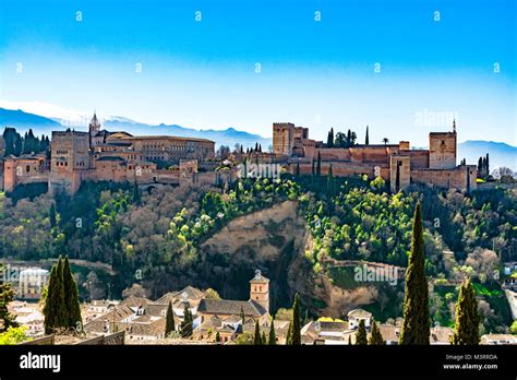 Granada Spain Alhambra Palace And Fortress Complex Stock Photo Alamy