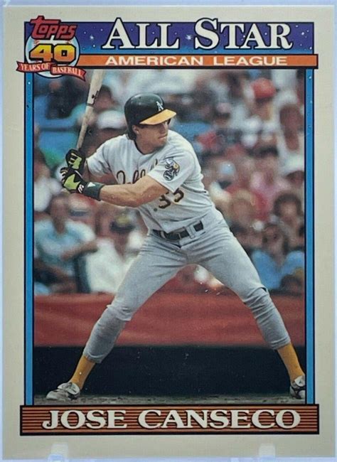 Jose Canseco All Star Prices Topps Tiffany Baseball Cards