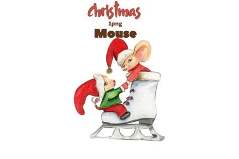 Watercolor Christmas Mice Graphic By Artsbyleila · Creative Fabrica