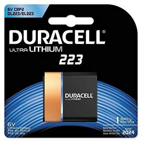 Duracell Ultra Lithium 6v Crp2 Dl223el223 Battery Capacity 1400mah