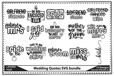 Wedding Quotes Svg Bundle Graphic By Craft Store · Creative Fabrica