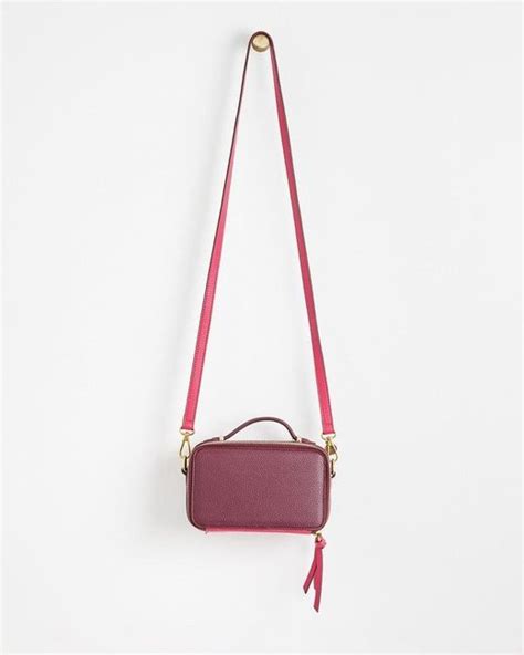 Oliver Bonas Eliana And Pink Crossbody Bag In Red Lyst