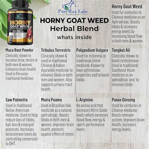 Horny Goat Weed Extra Strength Blend C Psulas Maca Arginina
