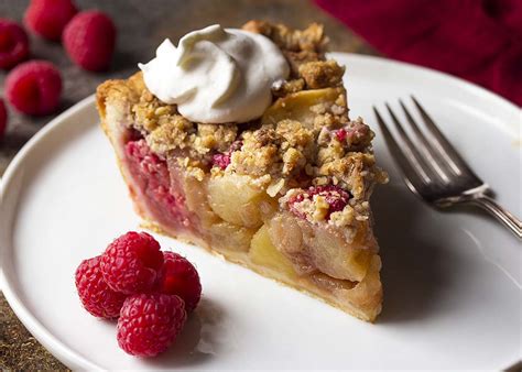 Apple Raspberry Pie with Crumb Topping - Just a Little Bit of Bacon