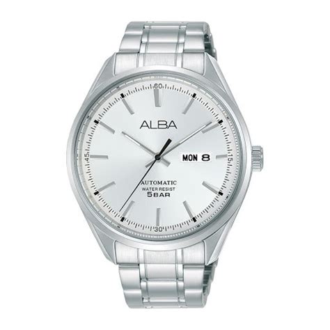 Jual Alba Automatic AL4141X1 Analog Silver Dial Jam Tangan Pria