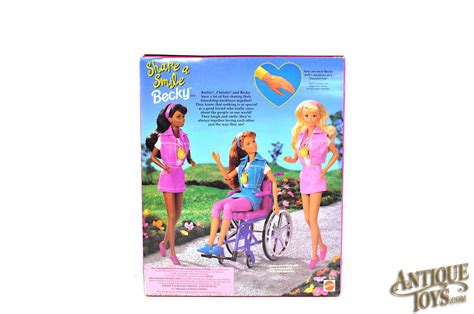 Mattel 1996 Barbie Special Edition Share A Smile Becky Wheelchair