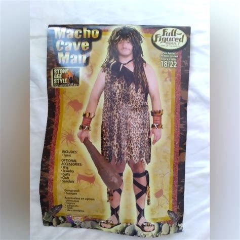 Other Caveman Plus Size Costume With Wig And Beard Poshmark