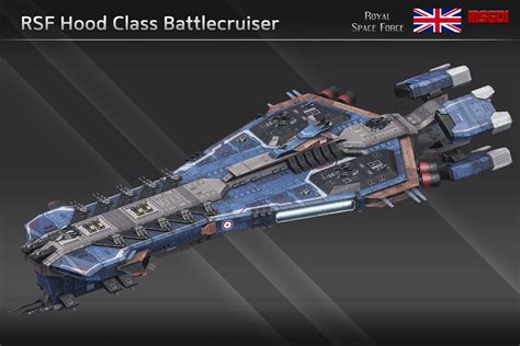 Spaceship Rsf Hood Class Battlecruiser 3d Space Unity Asset Store