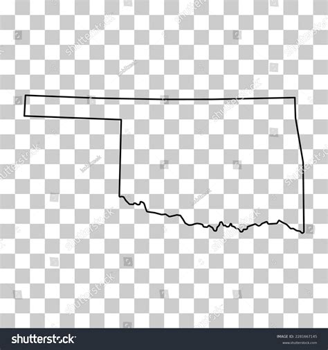 Oklahoma Map Shape United States America Stock Vector Royalty Free