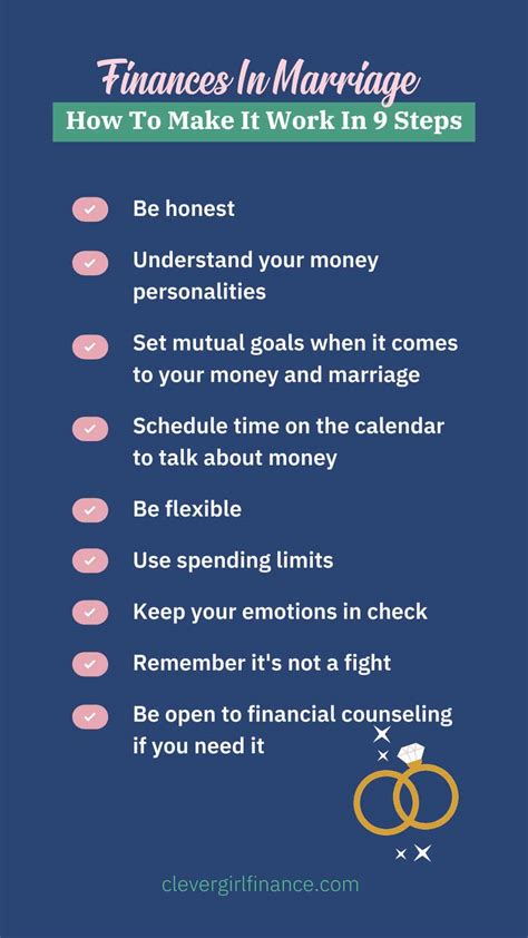 finances  marriage     work   steps