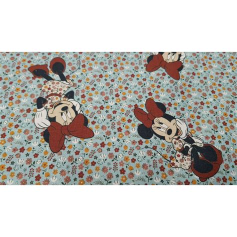 Tela Algod N Disney Minnie Flores Tienda De Telas Textil Siles