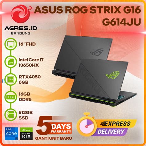 Jual Asus Rog Strix G16 G614ju I7 13650hx Rtx4050 16gb 512gb 16fhd 165hz Shopee Indonesia