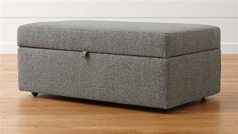 Lounge II Storage Ottoman with Tray | Crate and Barrel