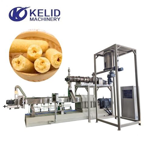 Ce Double Screw Extruder Core Filled Rice Snack Food Processing Line