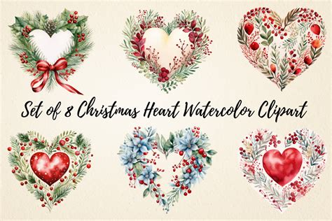 Christmas Heart Sublimation Clipart Graphic By Pcudesigns Creative