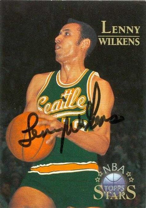 Lenny Wilkens autographed Basketball Card (Seattle Sonics) 1996 Topps ...