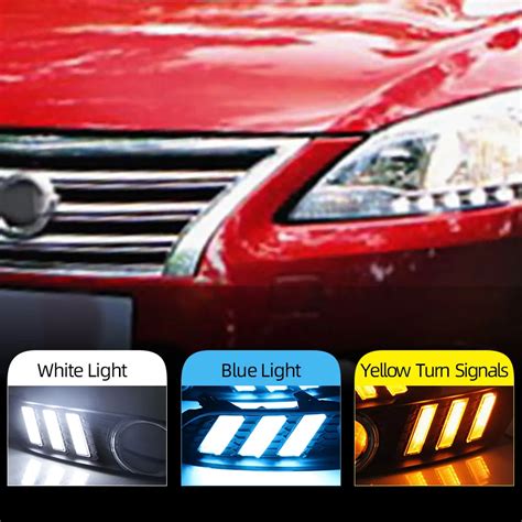 2 Uds Drl Para Nissan Sylphy Sentra 2013 2014 2015 2016 LED DRL Luces