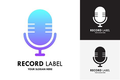 Music Recording Label Logo Icon Set Vector Illustration 17048710 Vector Art at Vecteezy