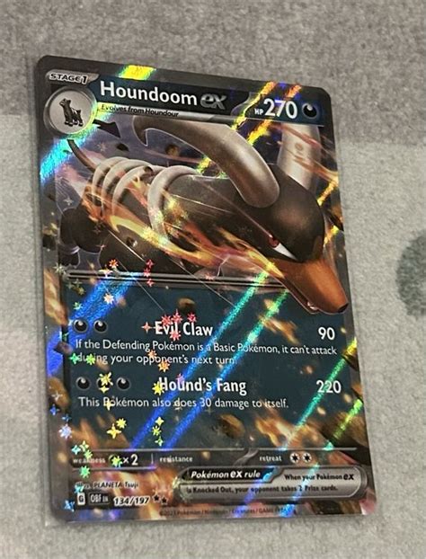 Houndoom Ex 134 197 Ultra Rare Pokemon TCG Obsidian Flame Kaufen Auf