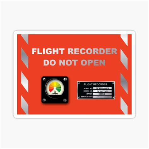 Flight Recorder Sticker For Sale By Yorkiedesign Redbubble