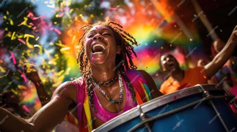 Trinidadian Steelpan Player with Infectious Rhythms | Premium AI ...