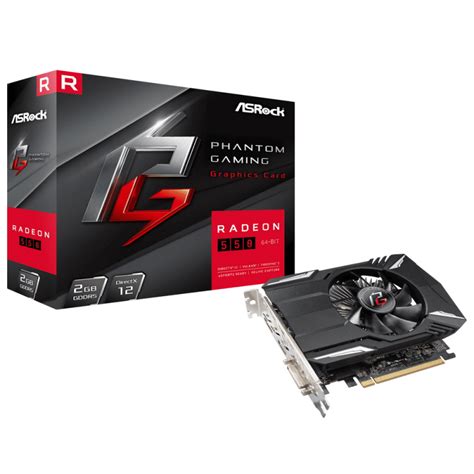 Видеокарта ASROCK Radeon RX 550 PHANTOM GAMING 2G PG RADEON 550 2G ...
