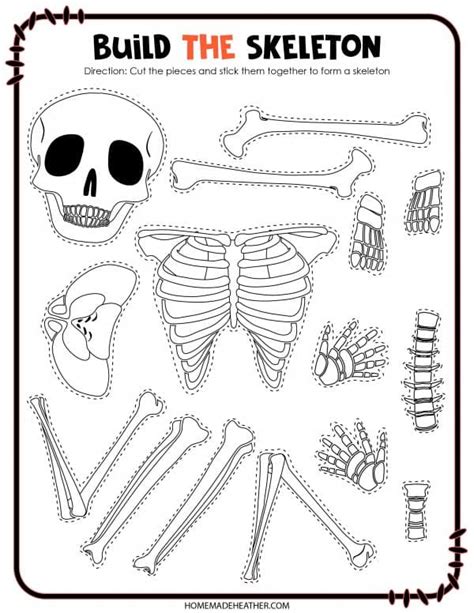 Free Skeletal System Printable Work Sheets Homemade Heather