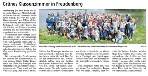 Fischerei Verein Amberg E V Gr Nes Klassenzimmer In Freudenberg