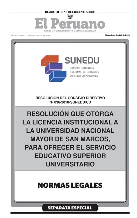 Pdf Resoluci N Que Otorga La Licencia Institucional A La Que