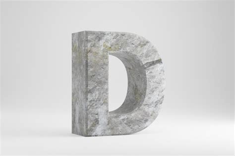 Premium Photo Stone D Letter D Uppercase Rock Textured Letter