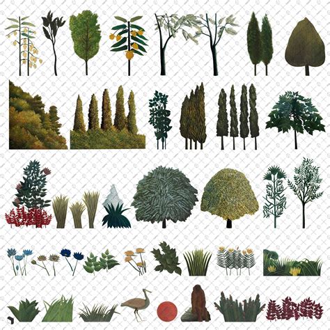 Cutout Rousseau Vegetation Collage Art Projects Architecture Collage