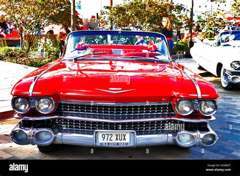 1950's Red Cadillac Convertible at Vintage Classic Car Boot Sale, 4th ...